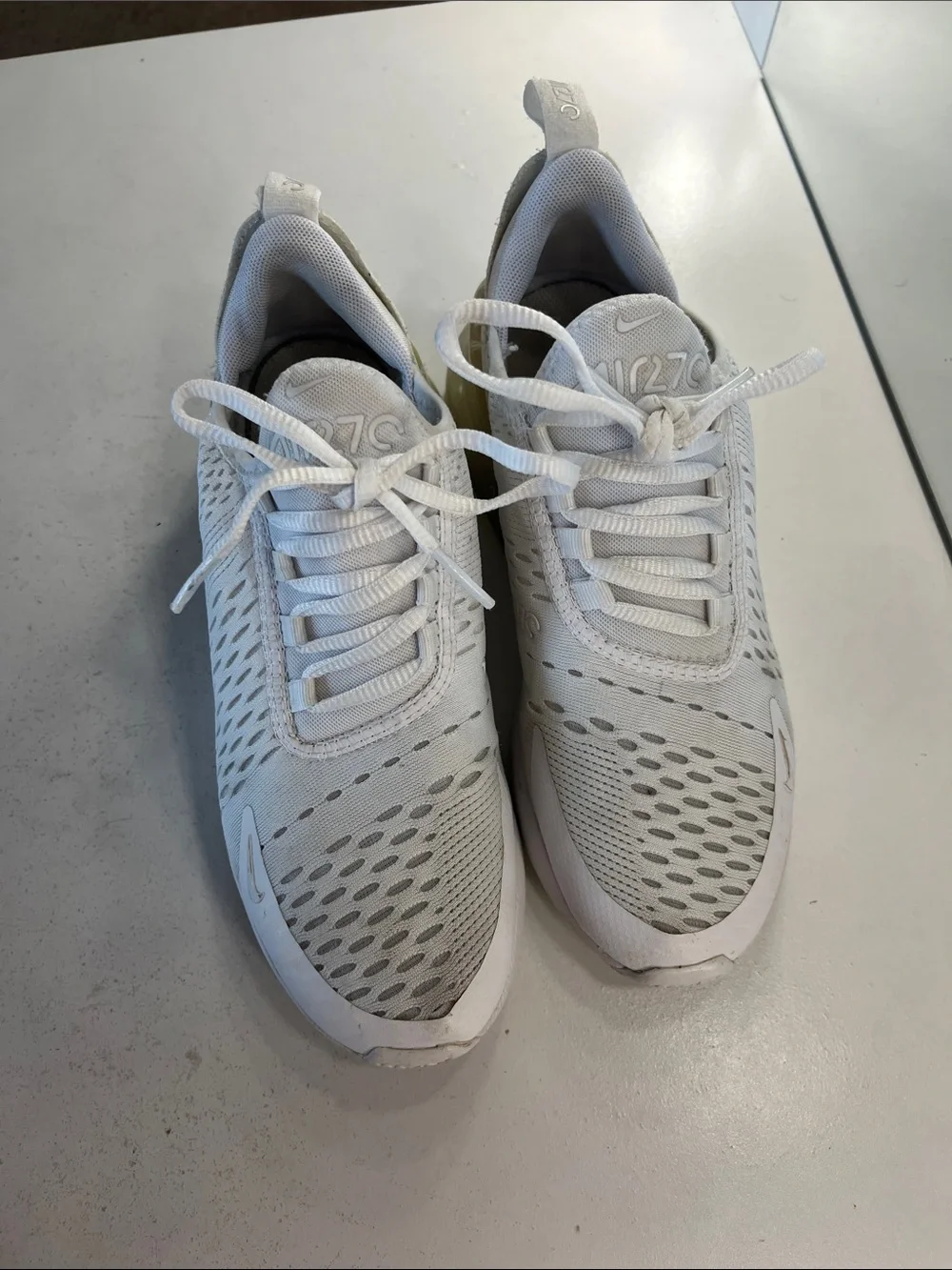 Nike White Knit Running Sneakers
